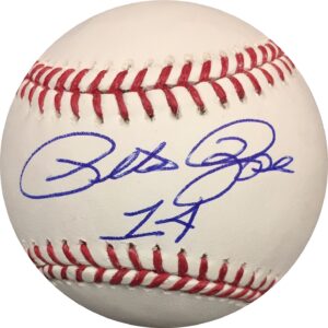 Pete Rose Autographed Baseball Reds “14” OMLB Pete Rose Authentication