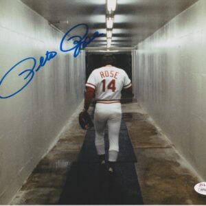Pete Rose Autographed 8×10 Photo Walking Away