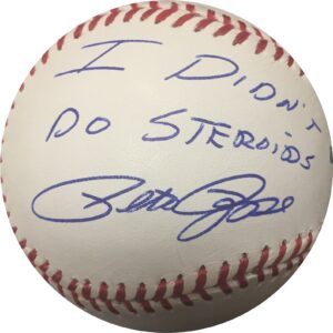 Pete Rose “I Didn’t Do Steroids” Autographed Baseball OMLB Pete Rose Authentication