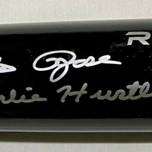 Autographed Black Bat Pete Rose Authentication
